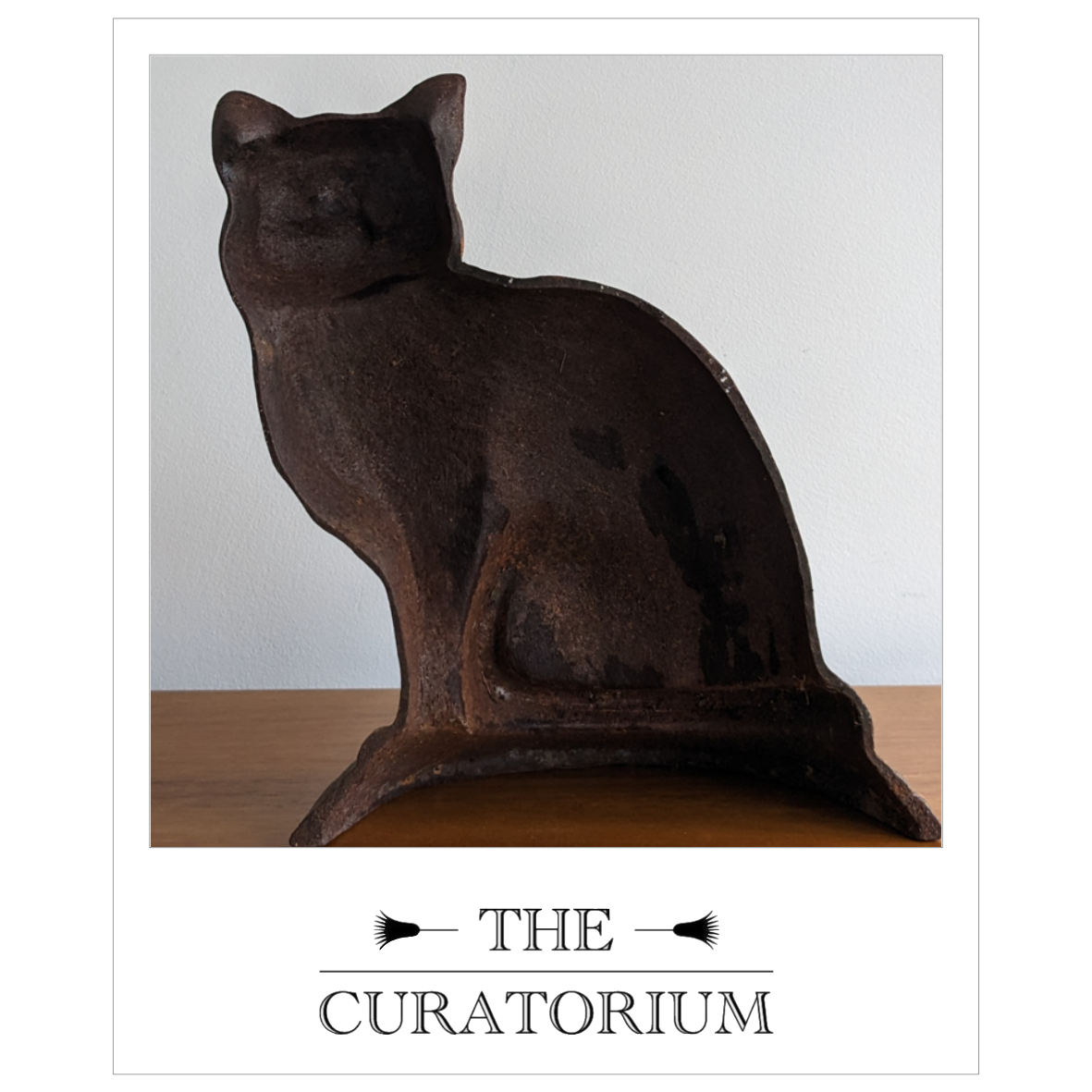 American cast iron door stopper in form of a cat, early 20th century