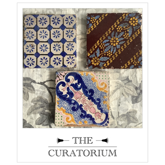 Three glazed tiles, Southern Italy, 19th century