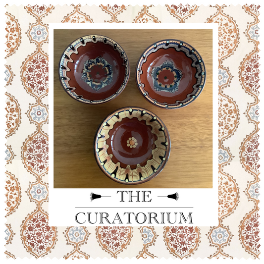 Three Troyan pottery bowls, Bulgaria