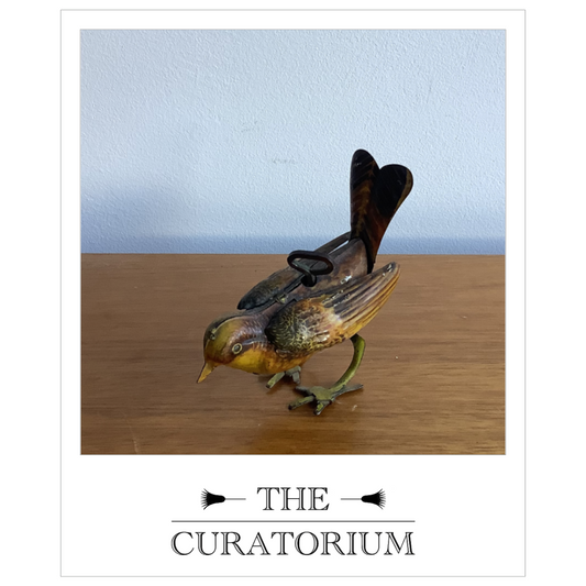 Tin plate wind-up toy bird, early 20th century