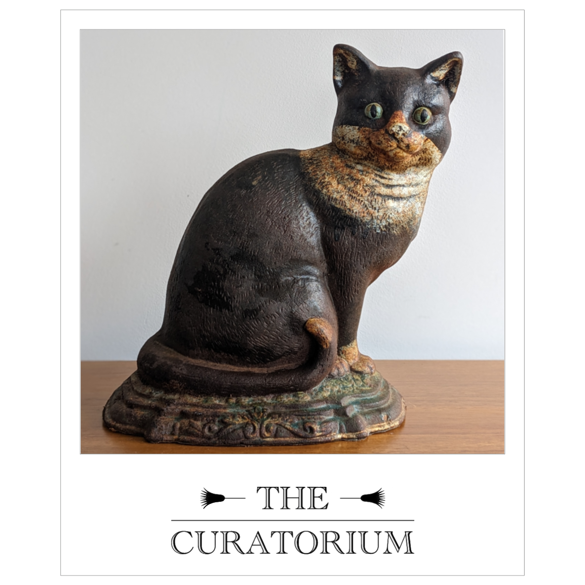 American cast iron door stopper in form of a cat, early 20th century